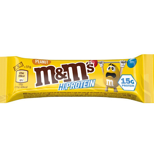 M&M's baton białkowy o smaku orzechowym, orzechowa płatka białkowa, 51 g