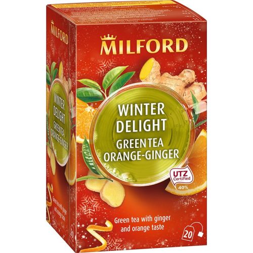 Milford Winter Delight zielona herbata z imbirem i pomarańczą 20x1,75g, 35 g